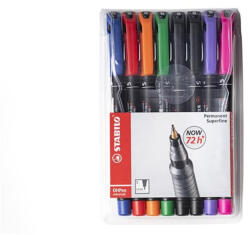 STABILO Alkoholos marker készlet, 0, 4 mm, STABILO "OHPen S", 8 különböző szín (841/8) - eztkapdki