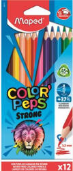 Maped Színes ceruza készlet, háromszögletű, MAPED "Color`Peps Strong", 12 különböző szín (862712)