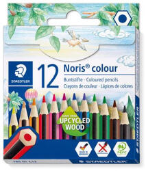 STAEDTLER Színes ceruza készlet, hatszögletű, félhosszú, STAEDTLER "Noris Colour 185", 12 különböző szín (185 01 C12)