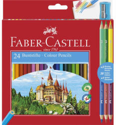 Faber-Castell Színes ceruza FABER-CASTELL hatszögletű 24db/készlet+ 3db kétvégű színes ceruza (110324)