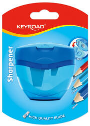 Keyroad Hegyező 3 lyukú tartályos, fedeles Keyroad Tris vegyes színek (KR971425)
