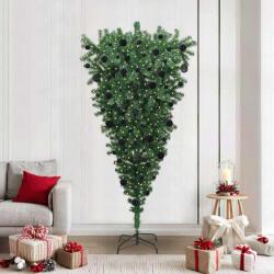 vidaXL Brad de Craciun artificial pre-iluminat cu set de bile, cu rasturnare GartenMobel Dekor (3396874)