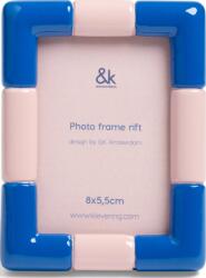 &K Amsterdam Ramă foto Rift dreptunghiulară 5, 5 x 8 cm, bleumarin (1661-04)