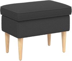 vidaXL Taburet Gri închis 55 x 35 x 41 cm Bouclé GartenMobel Dekor (42029986)