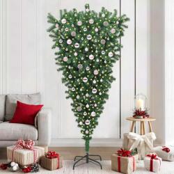 vidaXL Brad de Craciun artificial cu design rasturnat, pre-iluminat, cu set de bile GartenMobel Dekor (3396875)
