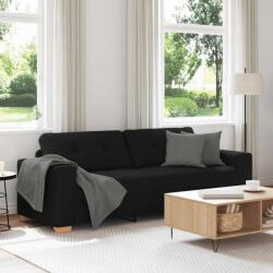 vidaXL Canapea cu 3 locuri, neagra, 220x78x80 cm, material textil GartenMobel Dekor (4105090) Canapea