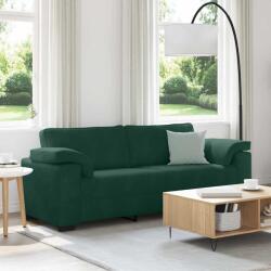 vidaXL Canapea cu 3 locuri, verde închis, 220x77x82 cm, catifea GartenMobel Dekor (4105279) Canapea