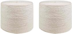 vidaXL Franghie din iuta 2 pcs 2 Alb 100% jute Tossa GartenMobel Dekor (42011646)