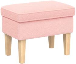 vidaXL Taburet Roz 55 x 35 x 41 cm Bouclé GartenMobel Dekor (42030004)