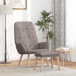 vidaXL Scaun de relaxare cu taburet, gri taupe, textil GartenMobel Dekor (3315156)