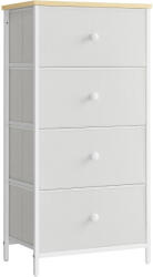 SONGMICS Comoda îngusta SONGMICS cu 4 sertare textile si cadru metalic, alba (EZ-LTS314W57) Comoda