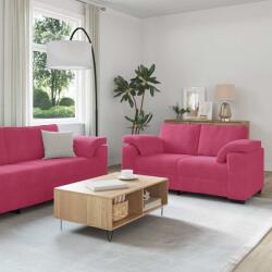 vidaXL Set canapele 2 piese cu perne catifea rosu-vin GartenMobel Dekor (3324753) Canapea