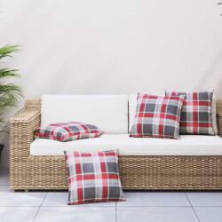 vidaXL Perne canapea 4 buc. model carouri rosii 50x50 cm, material textil GartenMobel Dekor (377775)