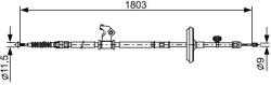 Bosch Cablu, frana de parcare BOSCH 1 987 482 508 (1 987 482 508)