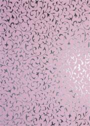  Hârtie decorativă roz - dantelă argintie 56x76cm
