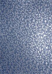  Hârtie decorativă metalizată albastru închis - dantelă argintie 56x76cm