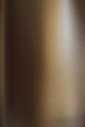 Sirio Pearl Hârtie decorativă colorată metalizată cu nervuri Sirio Pearl 300g Fusion Bronze maro 72x102 R100