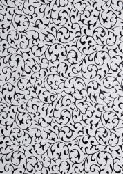  Hârtie decorativă albă - dantelă neagră 56x76cm