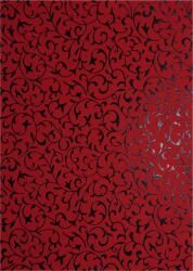  Hârtie decorativă roșie - dantelă neagră 56x76cm