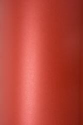 Sirio Pearl Hârtie decorativă colorată metalizată Sirio Pearl 125g Red Fever roșu buc. 10A4