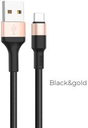 hoco. X26 USB-A - USB-C 2A, 1m, kábel, fekete-arany