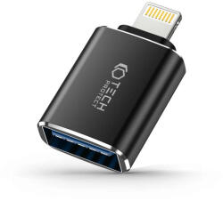 Tech-Protect UltraBoost Lightning - USB-A, OTG, adapter, fekete