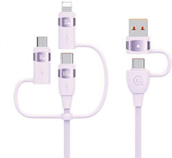 USAMS U85 6 az 1-ben, 2m, 100W, PD Fast Charge, kábel, lila