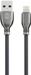 Forever Tornado USB - Lightning 1m, 3A, kábel, fekete