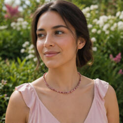 Ezera Colier choker Minis pietre semipretioase Rodonit (CCMINIS5-4MM)