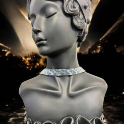 Ezera Colier choker elegant handmade din margele miyuki Ansel (CCMIYANS)