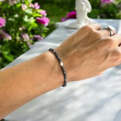 Ezera Bratara femei Elaine din Hematit cu Titan cu accesorii din Argint 925 (BFELAIHT925)