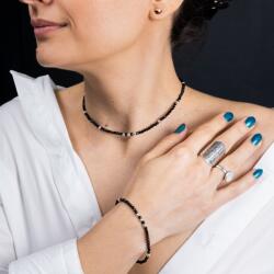 Ezera Bratara dama pietre semipretioase Blake din Spinel negru, cu accesorii si sistem de inchidere din argint (BDBLAK925)