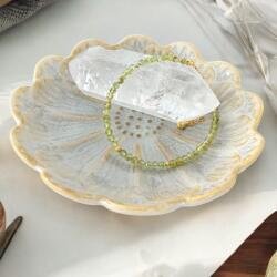 Ezera Bratara femei Coronis din cristale de Peridot si argint placat cu aur (BFPERCORON)