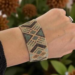 Ezera Bratara lata Miyuki cusuta manual stil boho, inspirata de natura si tonurile pamantului (BLMBOHO)