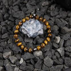 Ezera Bratara TIGER cu Pietre Naturale Ochi de Tigru de 8mm si Hematit Magnetic (EZBTIG)