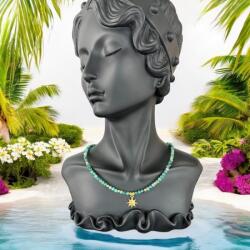 Ezera Colier choker Labradorit Celia cu accesorii din argint placat cu aur (CCCEL925)