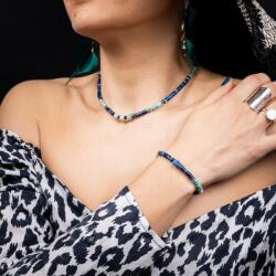 Ezera Colier choker Nirmay din pietre naturale de Sediment de Jasp, inchidere din argint 925 placat cu aur 14K (CCNIRM925)