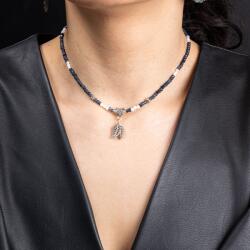 Ezera Colier Choker Ravindra din pietre naturale de Safir cu accesorii si sistem de inchidere din argint 925 (CCRUV925)