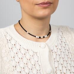 Ezera Colier Choker Shrey din pietre naturale de Spinel negru cu accesorii si sistem de inchidere din argint 925 (CCSHUR925)