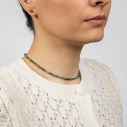 Ezera Colier choker pietre naturale de Smarald fatetat Memphis cu sistem de inchidere din argint 925 (CCMEMP925)