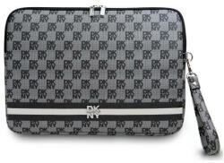 DKNY DKCS16PVSHLK 16" Checkered Pattern Printed Stripes, laptop táska, fekete