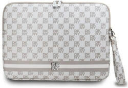 DKNY Sleeve DKCS16PVSHLE 16" Checkered Pattern Printed Stripes, laptop táska, bézs