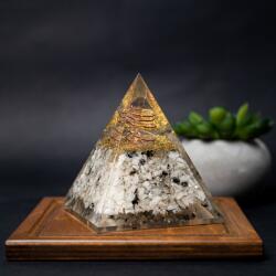 Ezera NOU! Piramida orgonica cu cristale Moonstone Rainbow pentru regasirea echilibrului, a starii de calm si relaxare (POCMRI) Obiect de decorat
