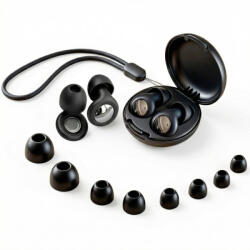 Tech-Protect QuietFit Silicone Earplugs Acoustic Filter Black, füldugó, fekete