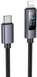 hoco. USB-C - Lightning display PD 27W, X112, 1m, kábel, fekete
