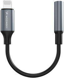 Wozinsky WALJ-01 Lightning 3, 5mm mini jack, adapter, fekete