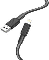 hoco. USB - Lightning 2.4A, X69, 1m, kábel, fekete-fehér
