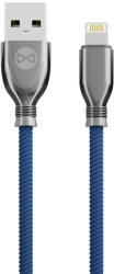 Forever Tornado USB - Lightning 1m, 3A, kábel, sötétkék