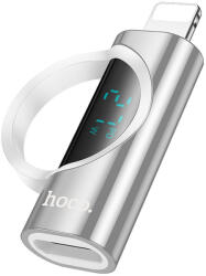 hoco. Lightning - USB-C digitális kijelző, 2.4A, 27W, UA32B, adapter, ezüst