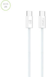 T-PHOX CC15 SERIES USB-C - USB-C 60W, 3A, 2m, kábel, fehér